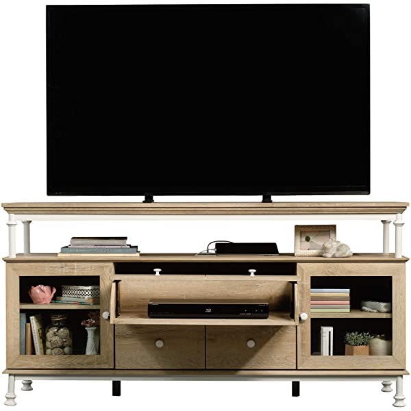 Sauder Canal Street Entertainment Credenza, For TV's up to 60", Northern Oak Finish