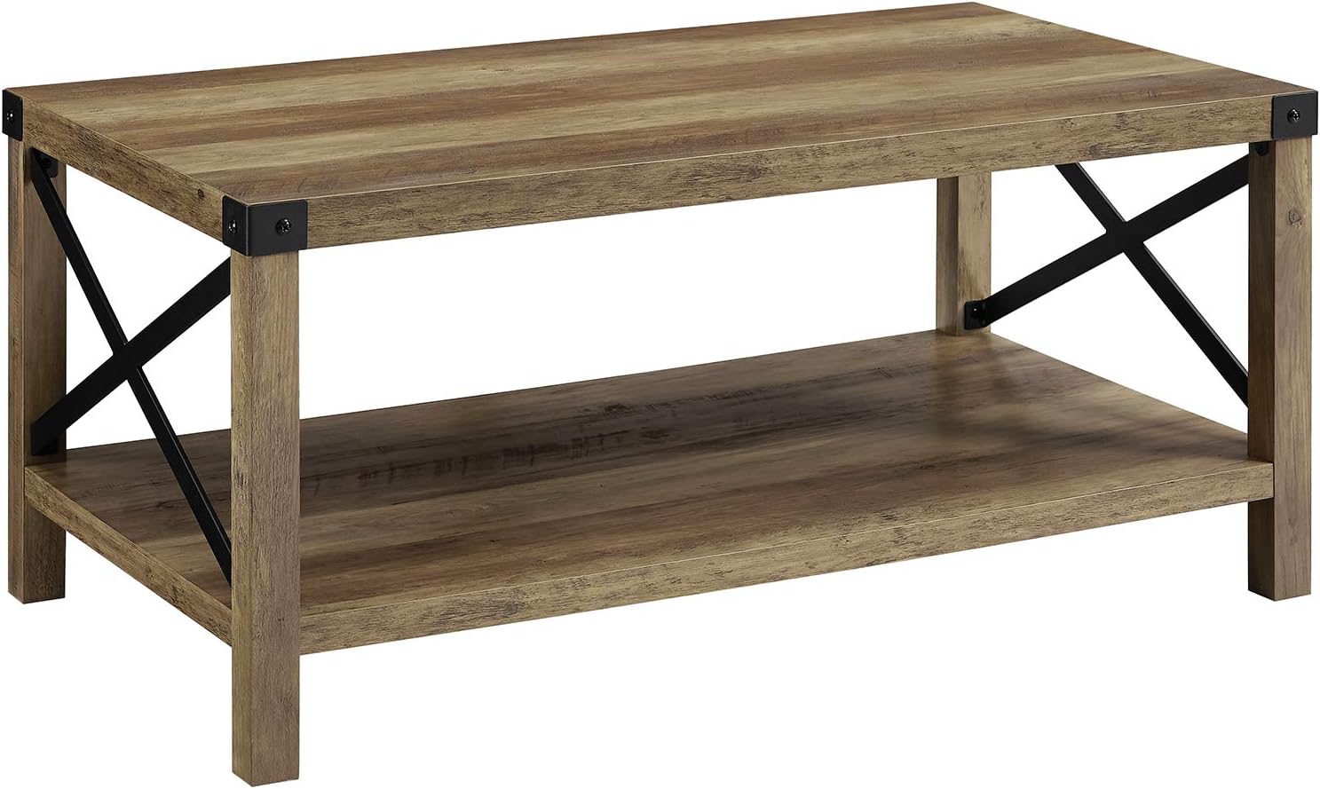 Walker Edison Furniture Company Farmhouse Barn Wood TV Stand Cabinet, 58 Inch
