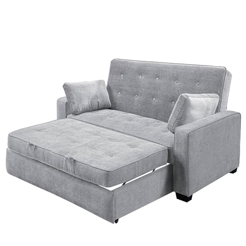 Serta Ainsley 72.6" Convertible Sleeper Sofa, Queen Size, Dreamcoil Comfort, Soft Velvet Fabric, Navy