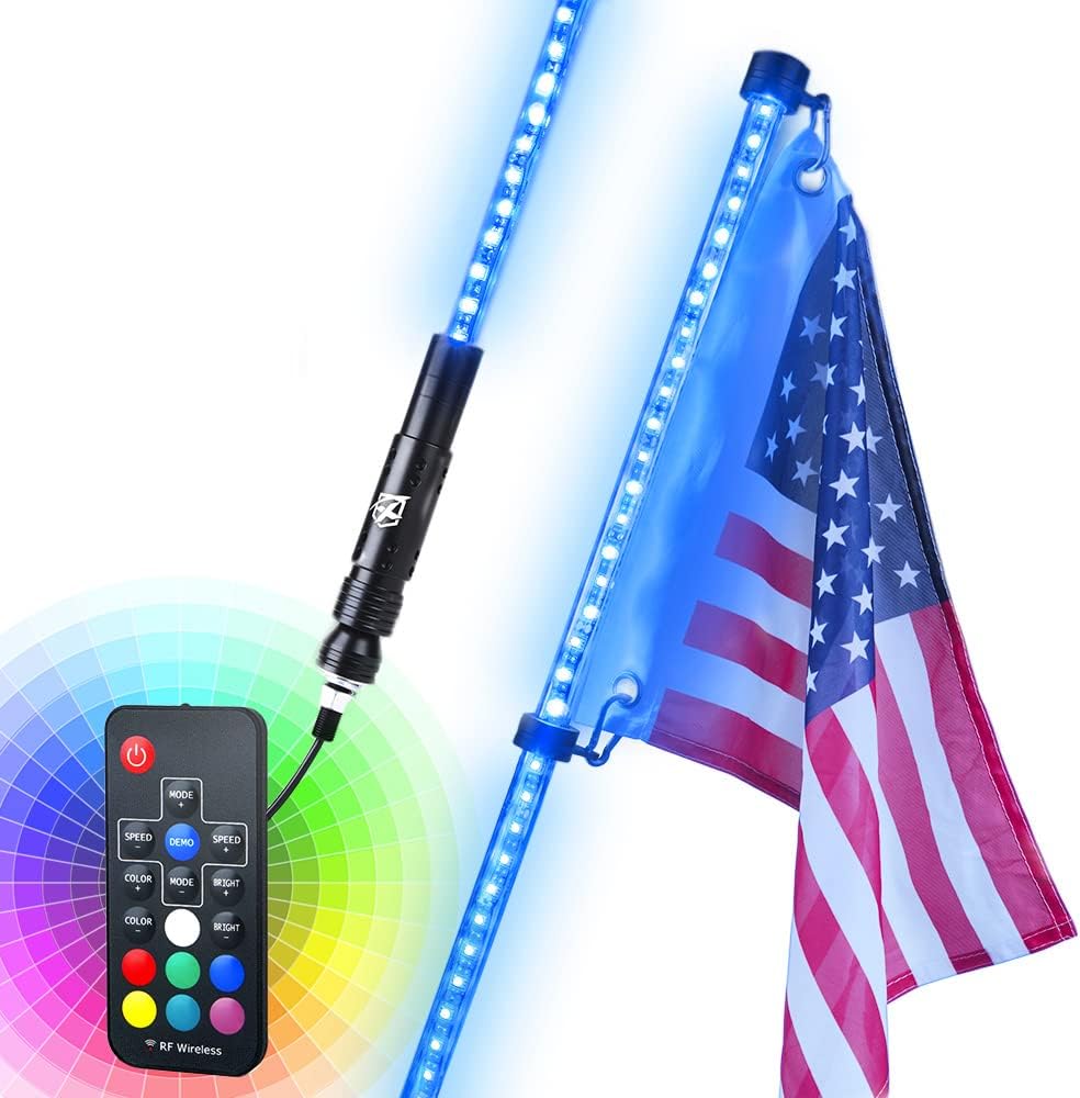 Xprite 4FT RGB Whip Lights