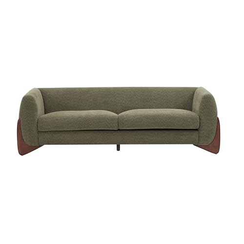 Christopher Knight Home Almab 82 Inches Sofa Couch, Cozy Boucle Upholstered 3-Seater Sofa, Wood Frame Couch, Comfy Couches for Living Room and Office