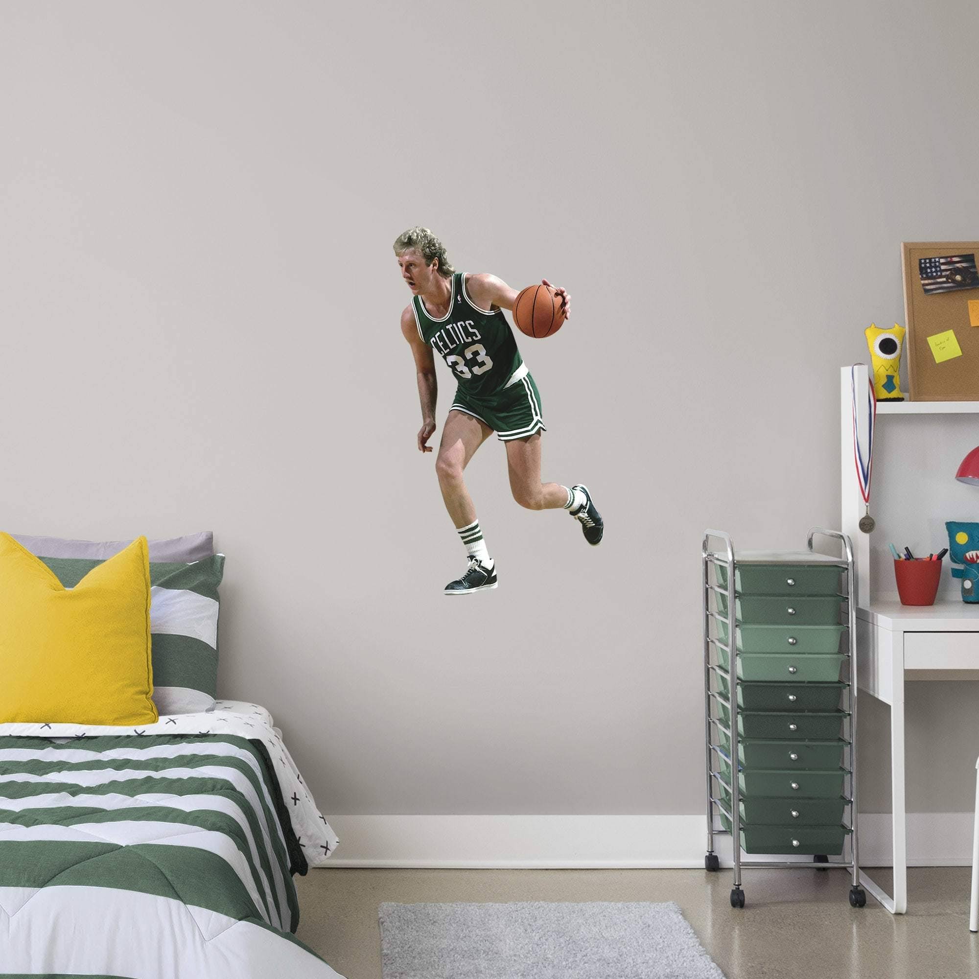 Fathead Larry Bird Boston Celtics Life Size Removable Wall Decal