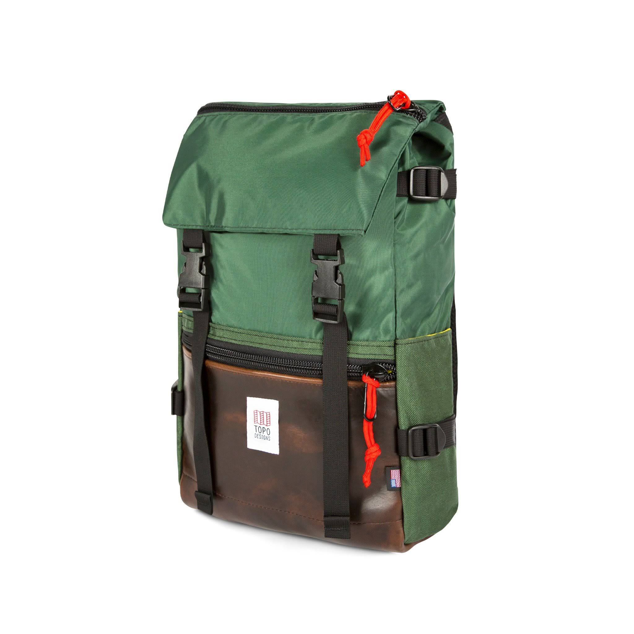 Topo Designs Rover Pack - Ballistic Black/Black Leather