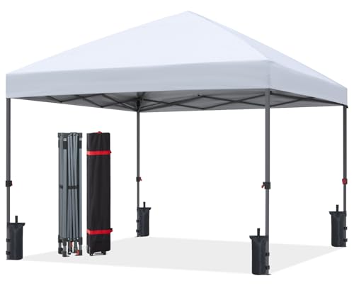ABCCANOPY Durable Easy Pop up Canopy Tent 10x10, Red