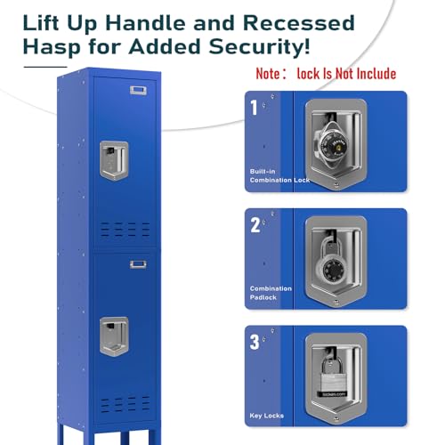 Metal Cabinet Home Office Storage,Lockers,Lockable Employees Metal Locker with Door,54" Height Steel Locker,Lockable Steel Locker for Gym,School,Home