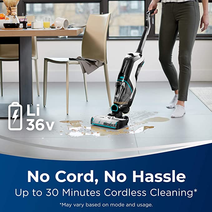 BISSELL, 2554A CrossWave Cordless Max All in One Wet-Dry Vacuum Cleaner and Mop for Hard Floors and Area Rugs