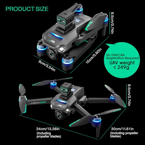 Drone with Camera 4k, GPS HD Drones for Adults, 5G Remote Controller with 5.9 Inch Screen,Obstacle Avoidance Drones, One Key Return