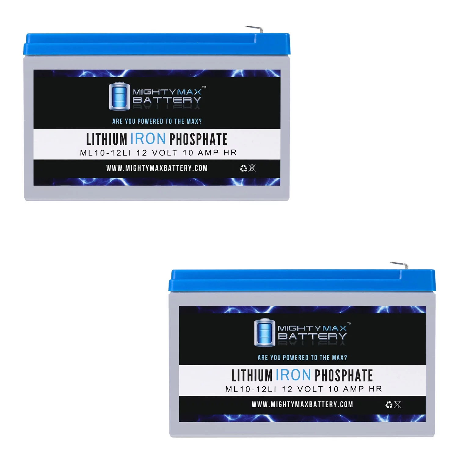 12V 10AH Lithium Replacement Battery Compatible with Exide Powerware FX2002, + 6 - 2 Pack