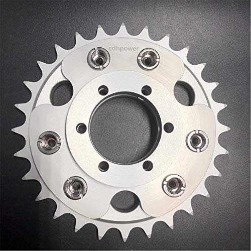 CDHPOWER 26" Aluminum Mag Wheels with Disc Brake Rotor Adapter and 28T Sprocket/Black/Bicycle Wheel/Rim