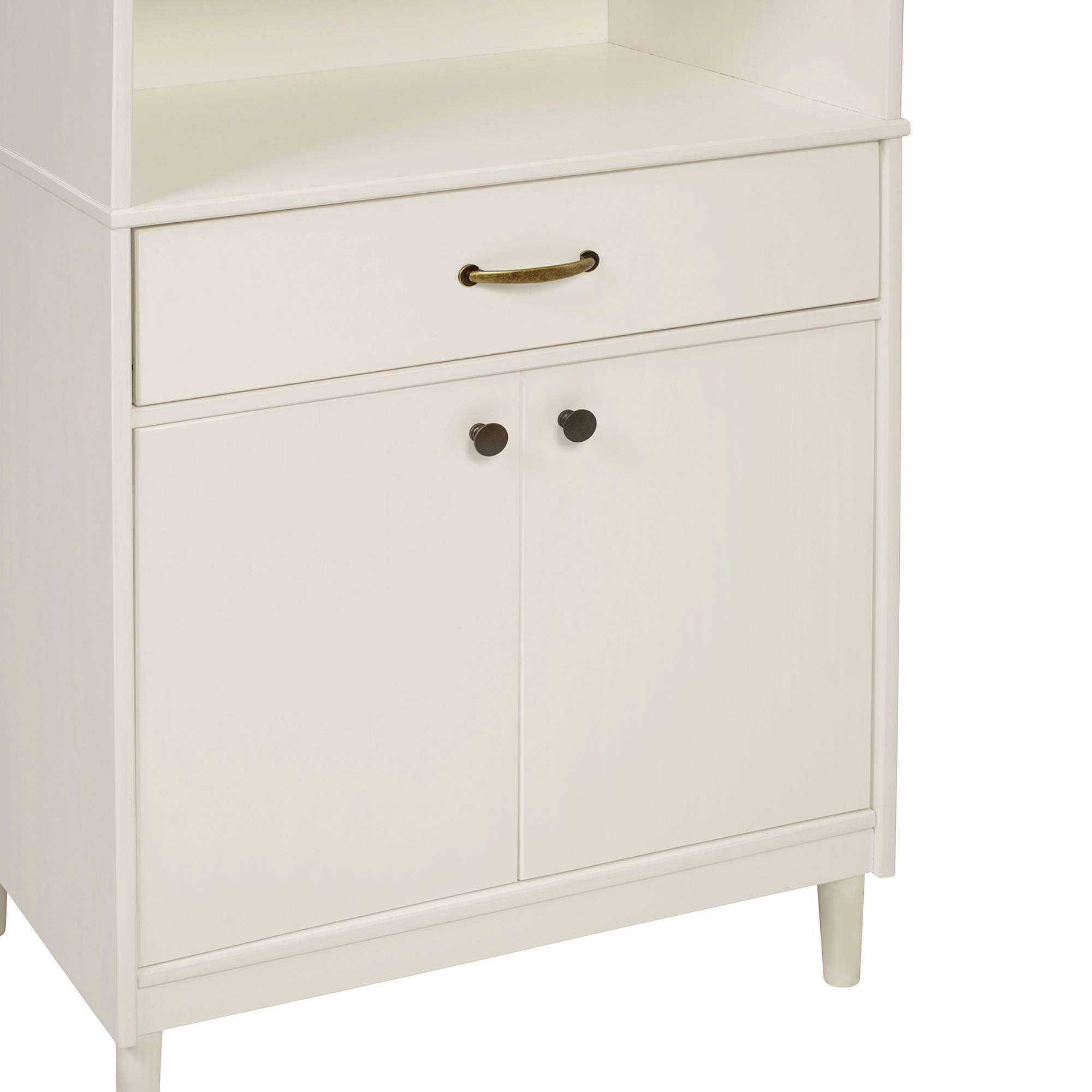 70x22 Murray High Rise Solid Wood Storage Hutch White - Saracina Home