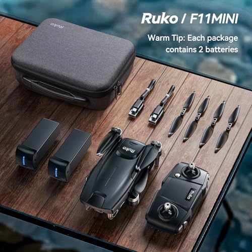 Ruko F11MINI Drone with Camera 4K, Under 249g, 60 Mins Flight with 2 batteries, 5GHz Transmission, GPS Auto Return, Brushless Motor