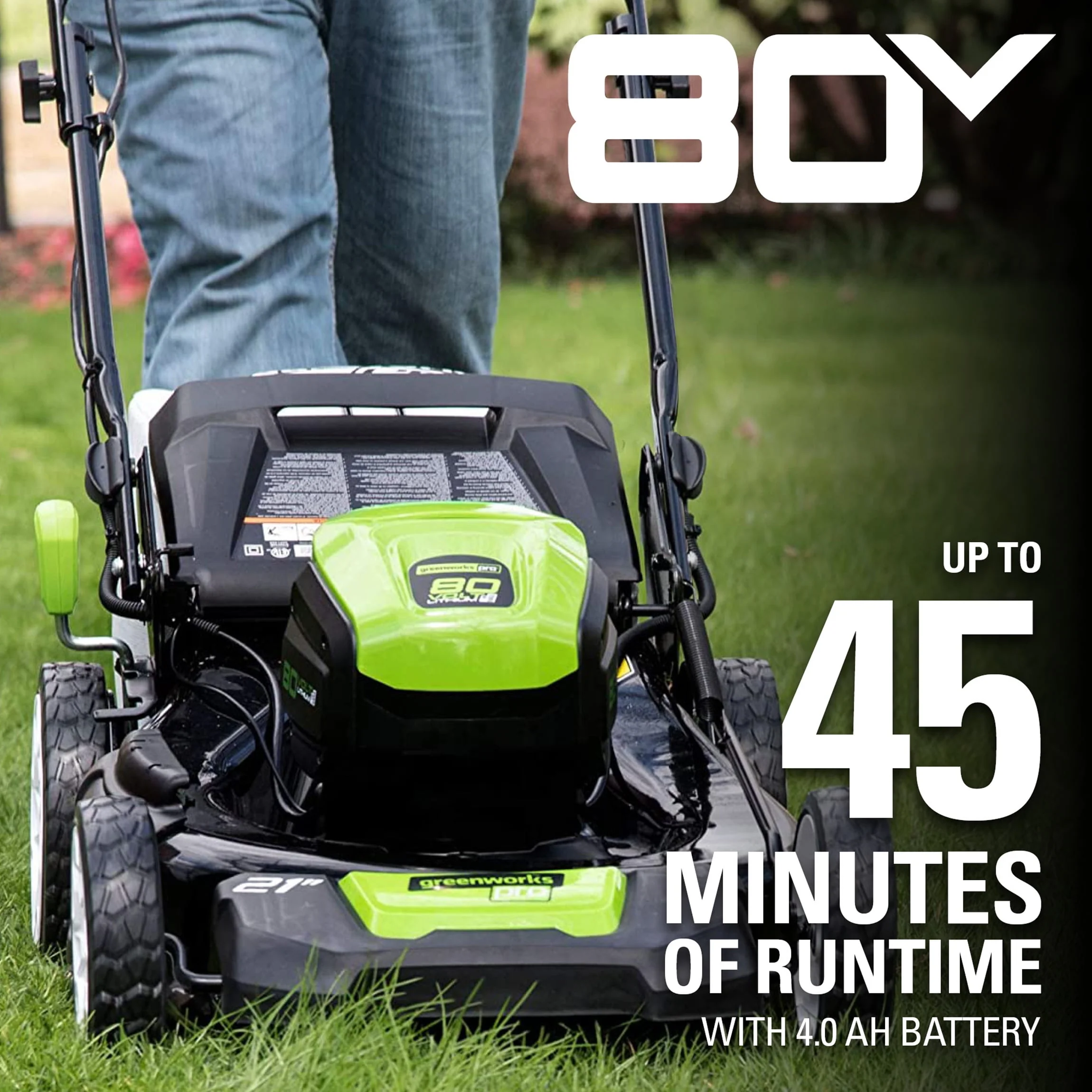 Greenworks 80V 21 Push Mower with (1) 4Ah Battery & Charger 2501202VT