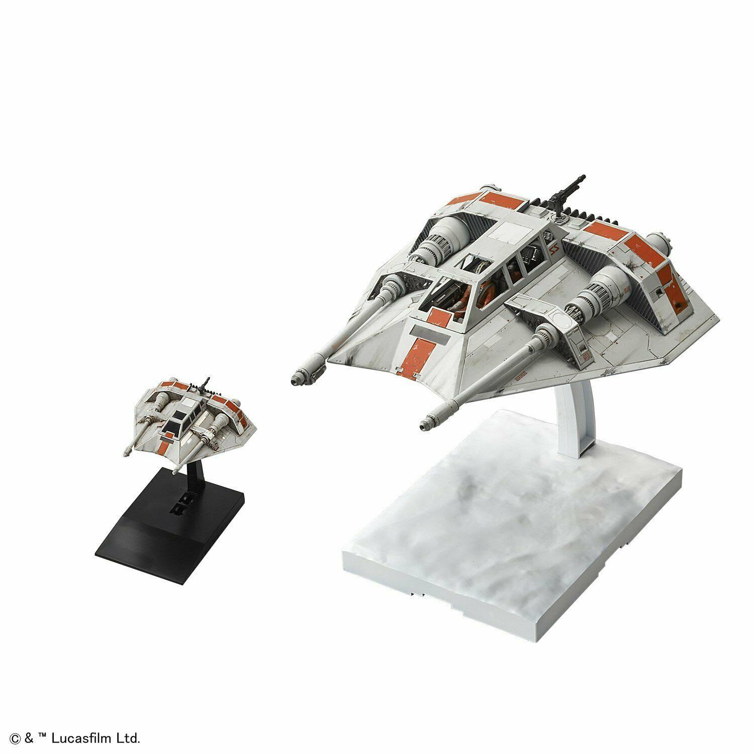 Bandai Star Wars 1/48 u0026 1/144 Snowspeeder Set Plastic Model Kit New F