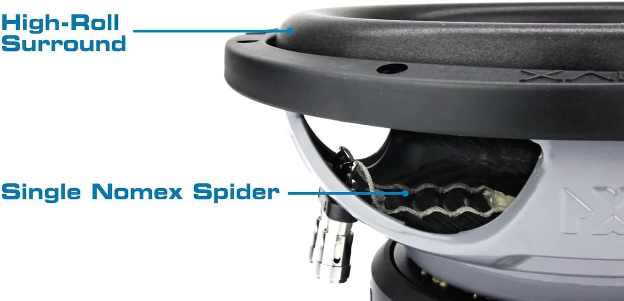 NVX VSW104V2 10 500 watt RMS 1000 watt Peak Professional Grade VS-Series Dual 4-ohm Car Subwoofer