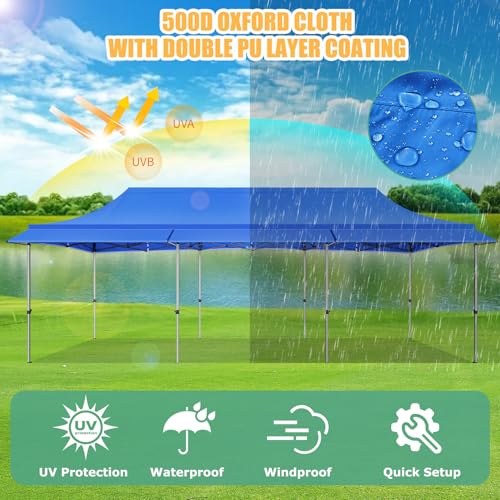 COBIZI 10x10 Pop Up Canopy Tent with Awning