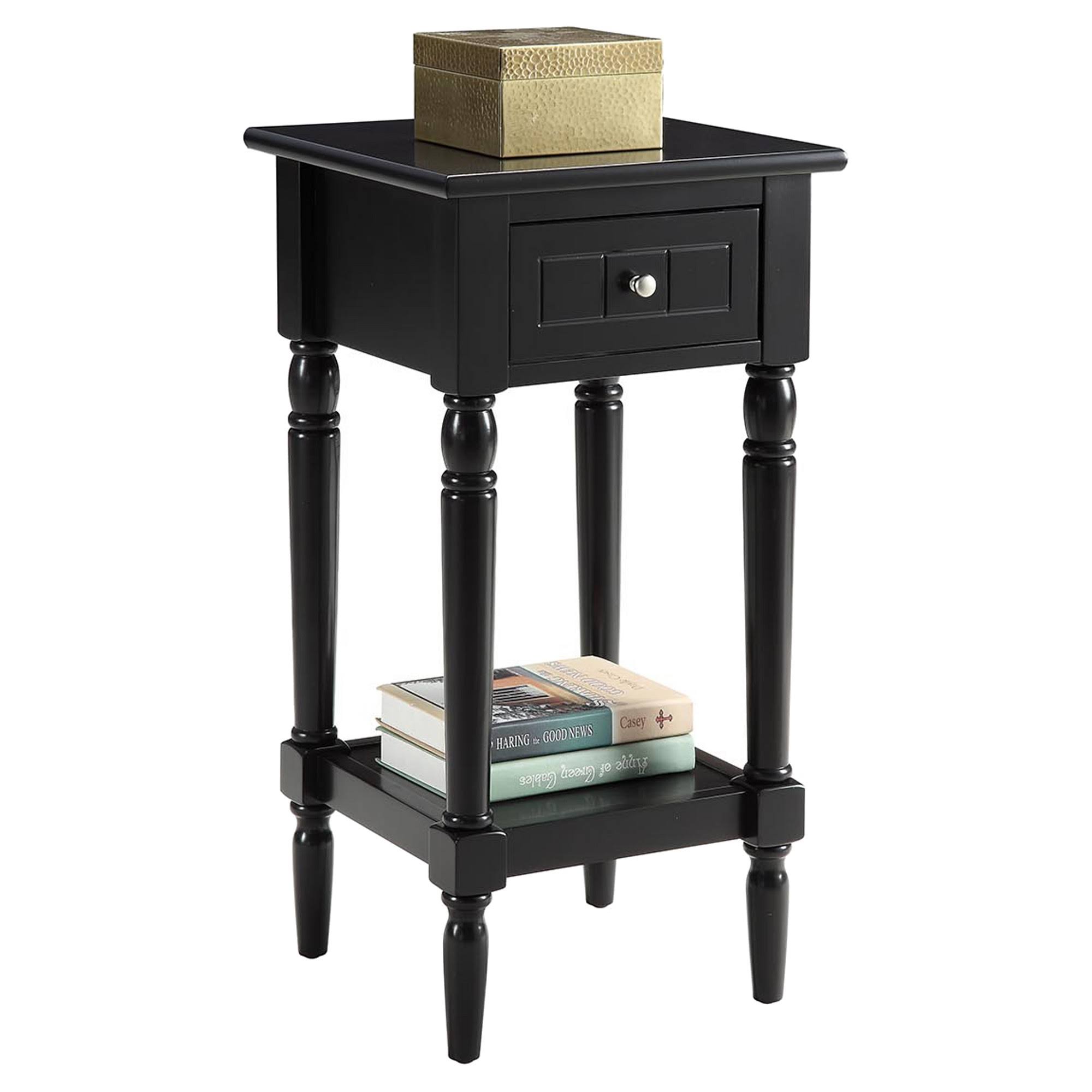 French Country Khloe Accent Table - Black - Convenience Concepts