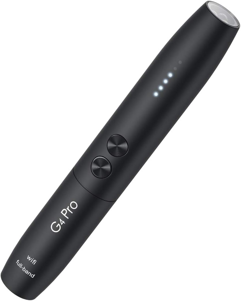 Jepwco G4 Pro Anti Spy Detector for Wireless Audio Bug Camera, Bug Detector, Privacy Protector, 5 Levels Sensitivity, 25H Working Time