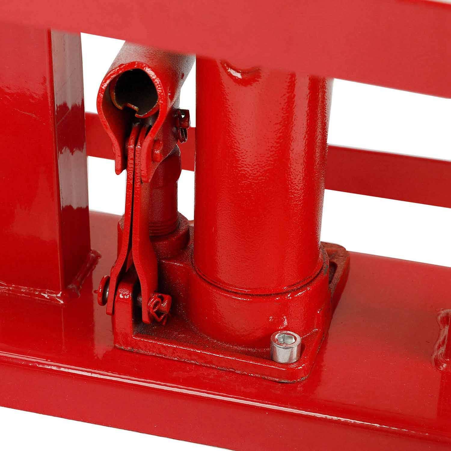 TYFYB 1 Pack Red 5000lbs Capacity Low Profile Car Lift Service Ramps Truck Trailer Garage Automotive Hydraulic Lift Repair Frame Lift Height