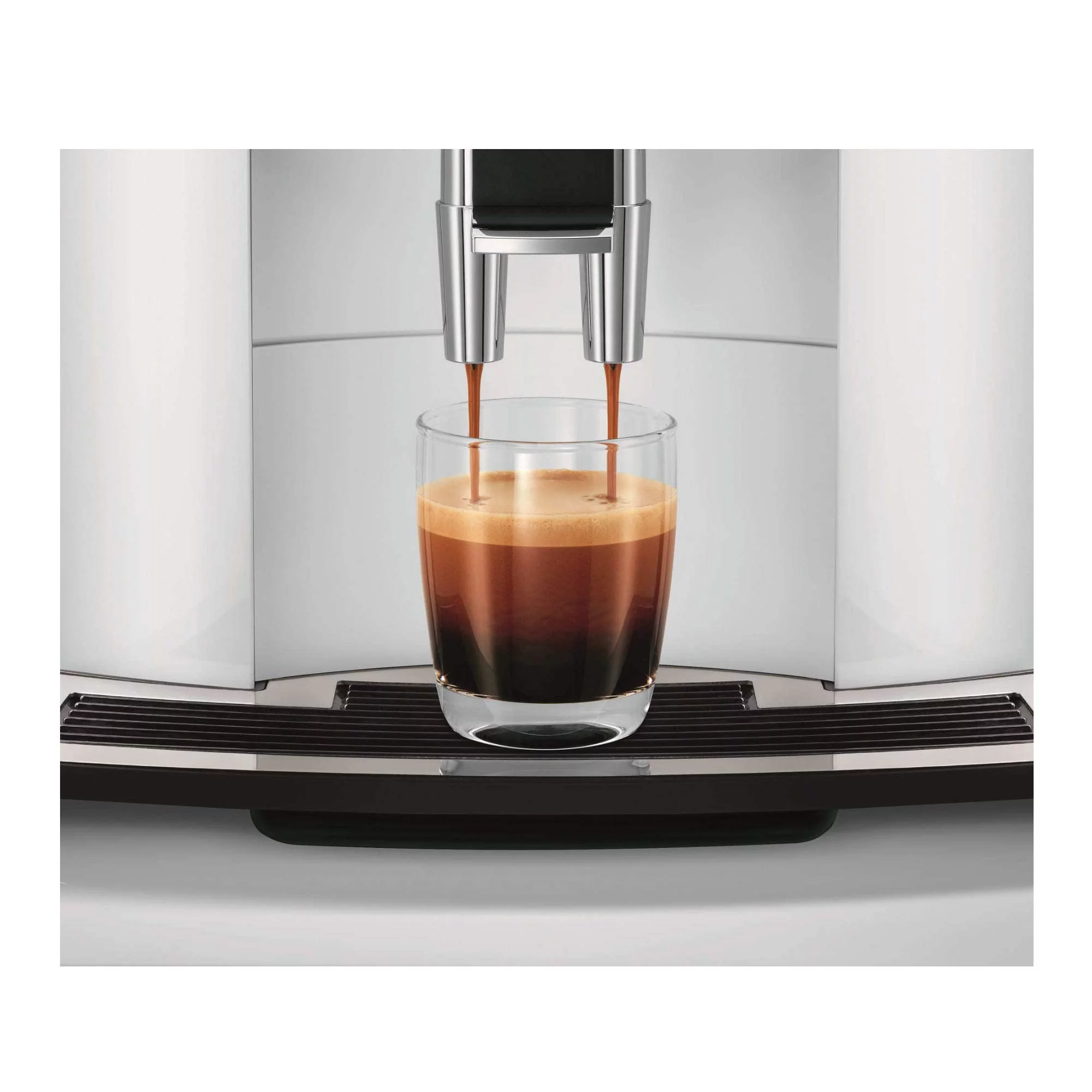 Jura E6 Automatic Espresso Machine (Piano White)