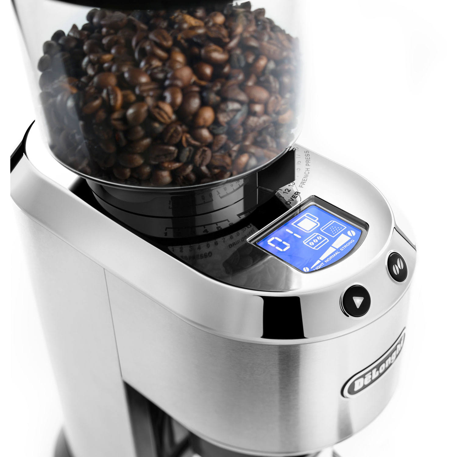 DeLonghi America KG521 Dedica Conical Burr Grinder with Porta Filter Attachment, Silver