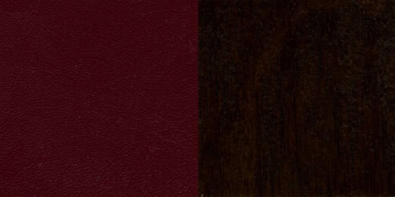 Hercules Series Vertical Slat Back Walnut Wood Restaurant Chair - Burgundy Vinyl Seat | Flash Furniture