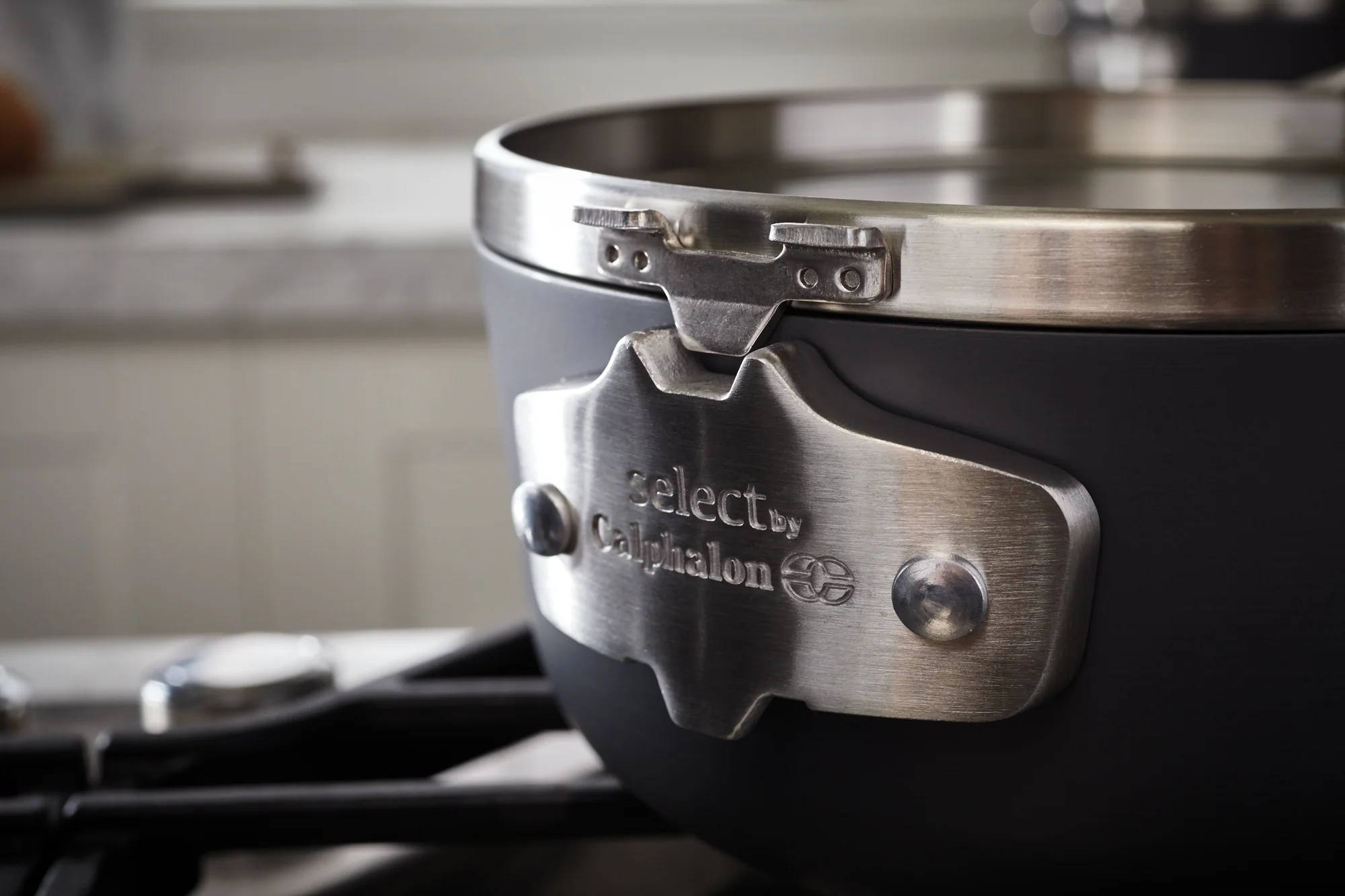 Select by Calphalon Space-Saving Hard Anodized Nonstick Pots and Pans, 14-Piece Cookware and Utensil Set - Curated Treasures Market