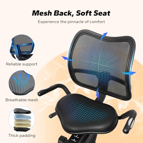 MERACH Recumbent Exercise Bikes for home, Light Commercial High-end Recumbent Bike for Seniors Adults