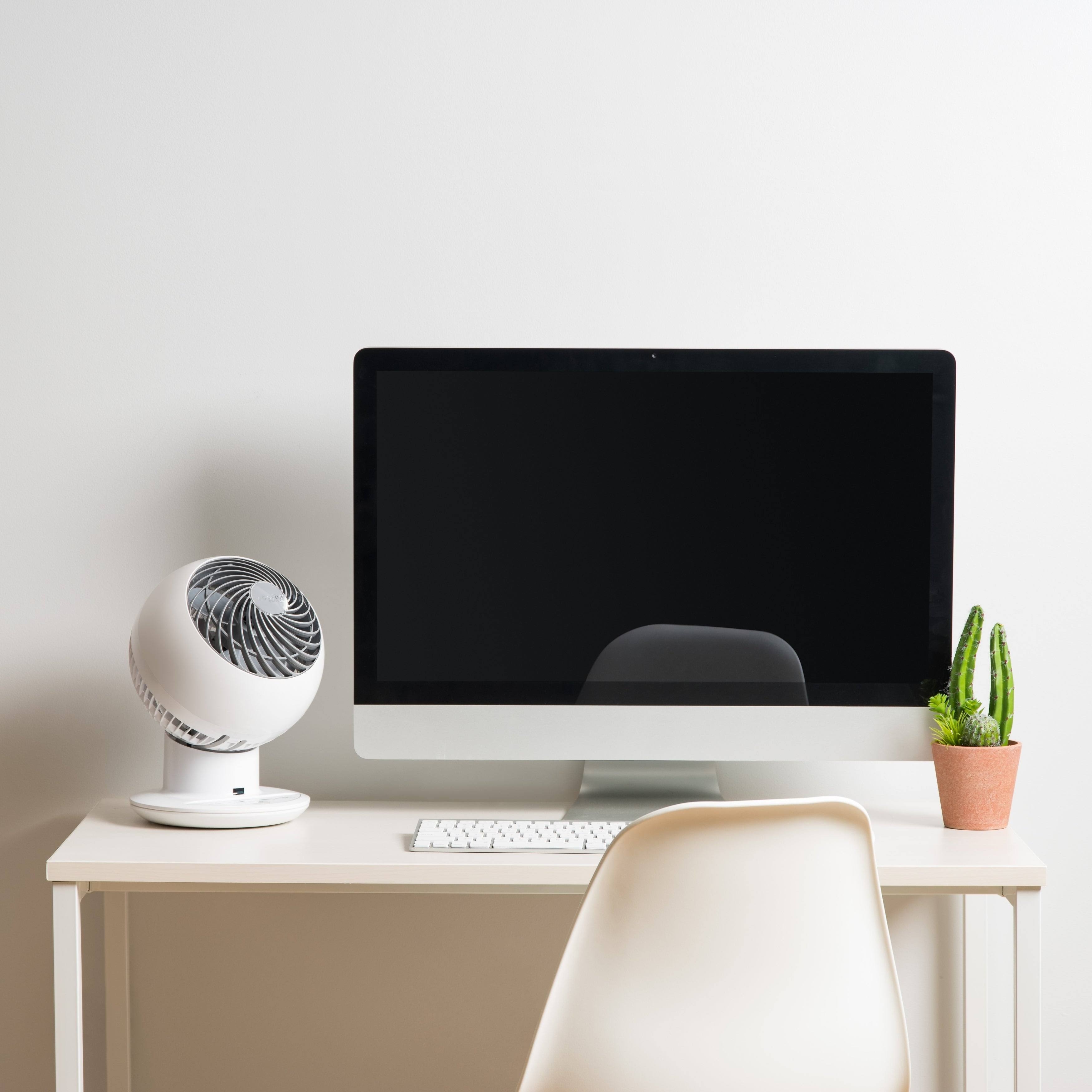 Woozoo SC15T Remote Controlled Compact Globe Oscillating Circulating Fan, White
