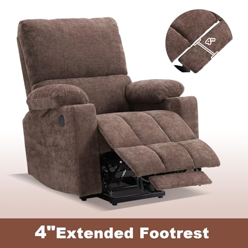 Power Lift Recliner Chair with Extended Footrest, Electric Lift Recliner Chair with Heat and Massage for Elderly, Lift Chair Cup Holders