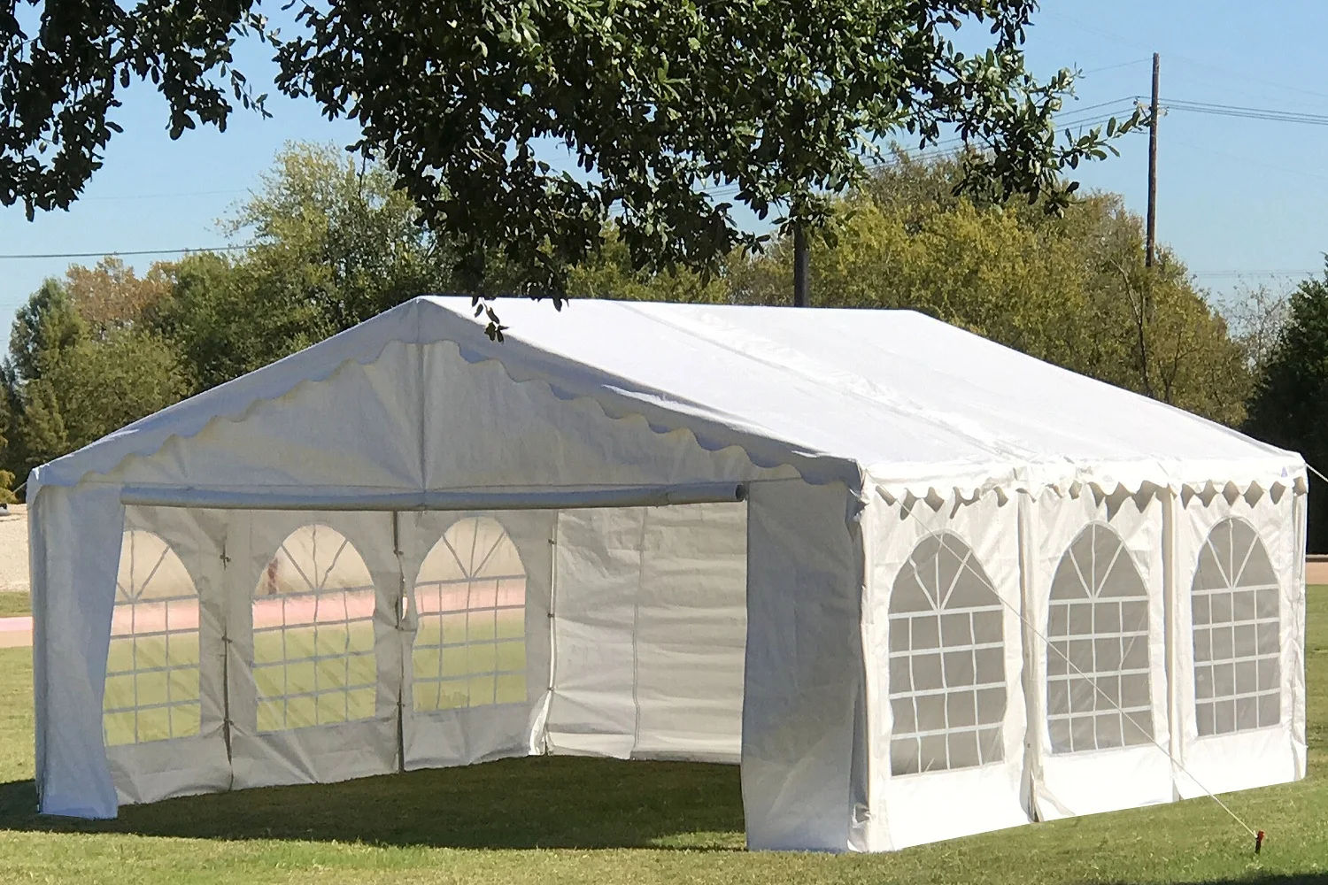 Delta Canopy 20'x16' Budget PE Party Tent Wedding Tent Outdoor Event Canopy Shelter with Waterproof Top