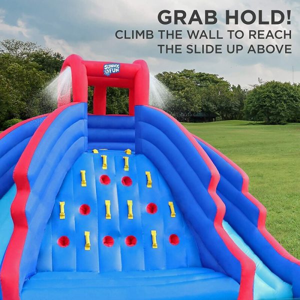13&prime; X 13&prime; Inflatable Water Slide With Air Blower