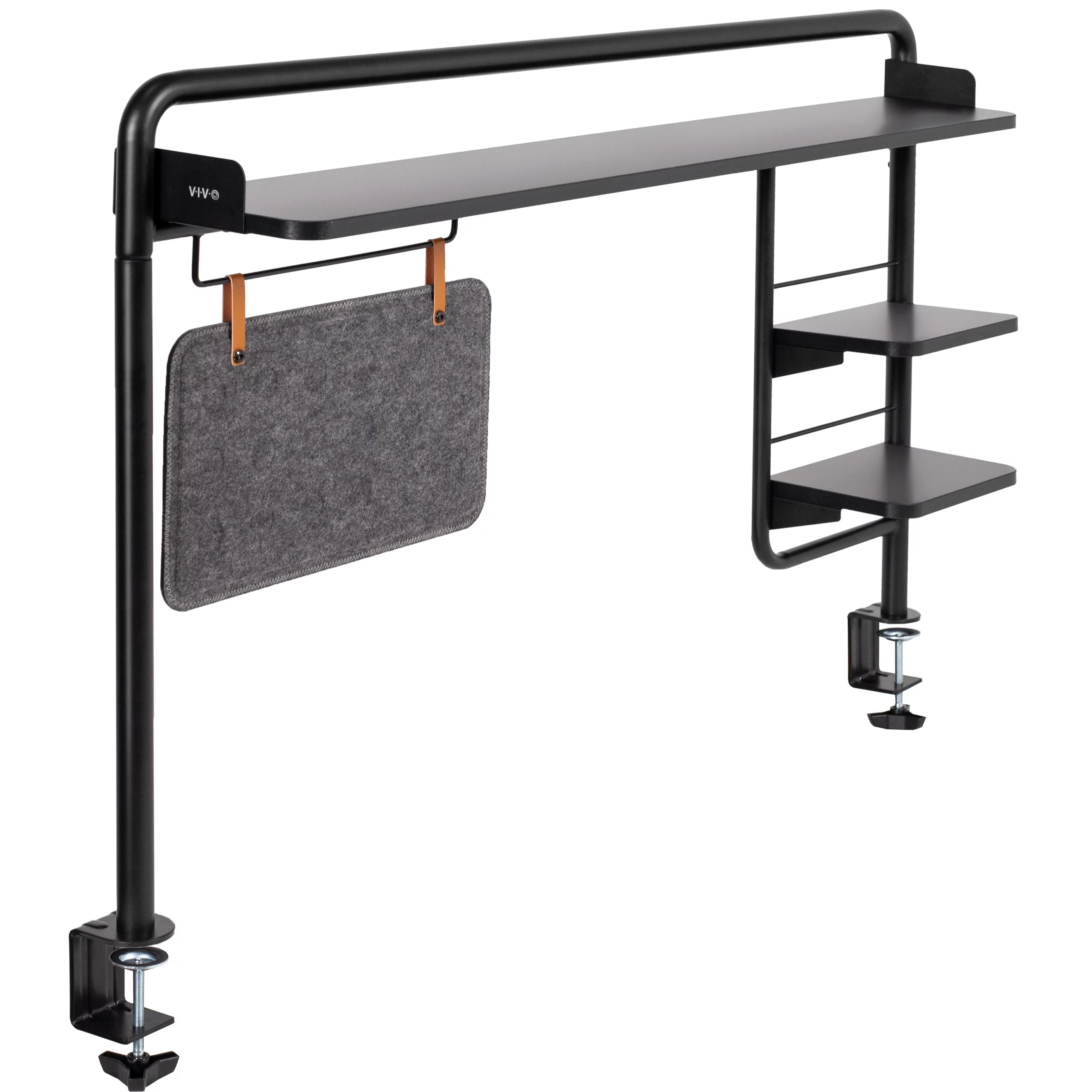 VIVO Clamp-on Desktop Shelving System with Magnetic Memo Board