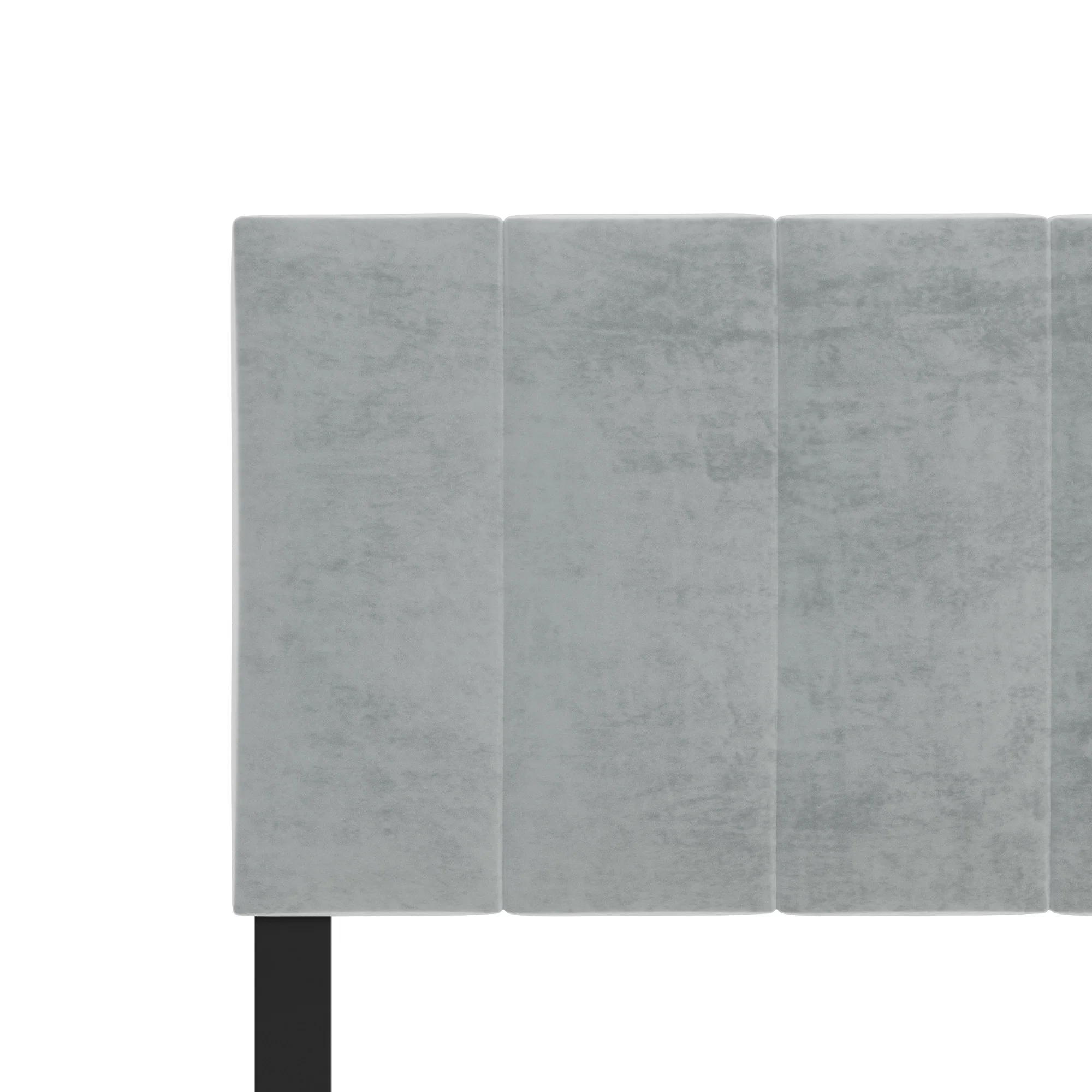 Reece Channel Stitched Upholstered Queen Bed, Platinum Gray, by Hillsdale Living Essentials