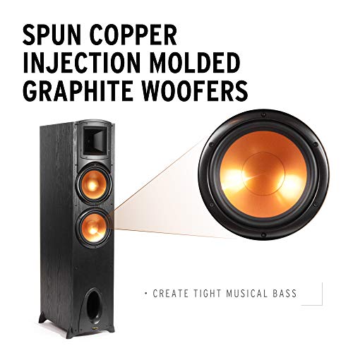 Klipsch Synergy Black Label F-300 Floorstanding Speaker with Proprietary Horn Technology, Dual 8” High-Output Woofers