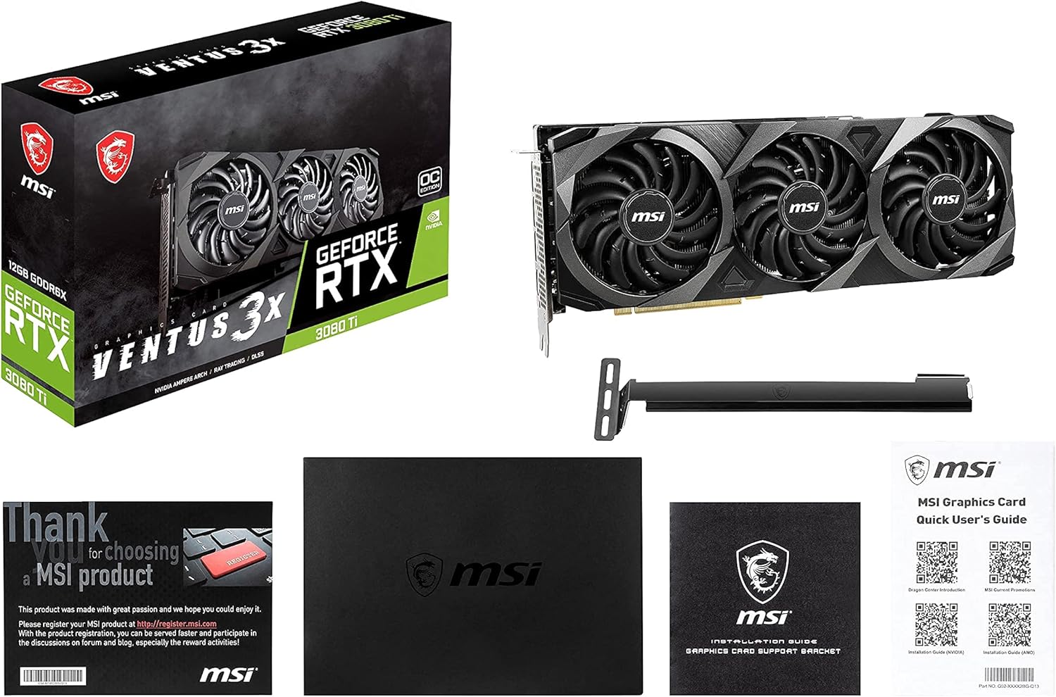 MSI Gaming GeForce RTX 3080 Ti Ventus 3X 12G OC - 12GB GDDR6X Graphic Card for PC Gaming, 320-Bit HDMI/DP, NVIDIA GPU, Tri-Frozr 2 Cooling