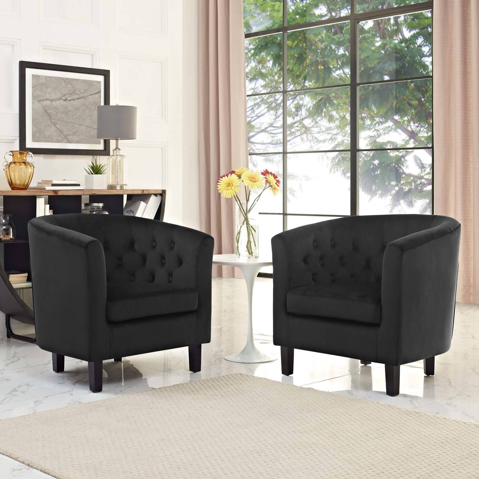 Modway | Prospect 2 Piece Velvet Armchair Set - Gray