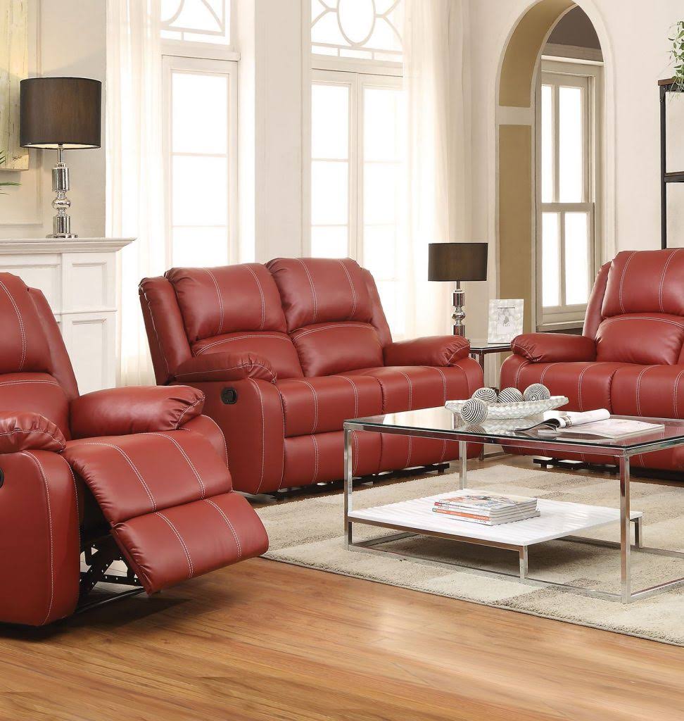Acme Zuriel Rocker Recliner, Red PU