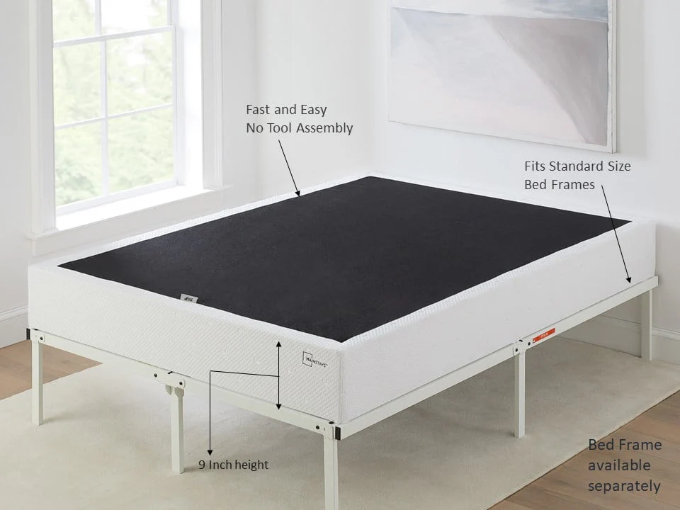 Mainstays 9 Queen High Profile Easy Assembly Smart Metal Box Spring