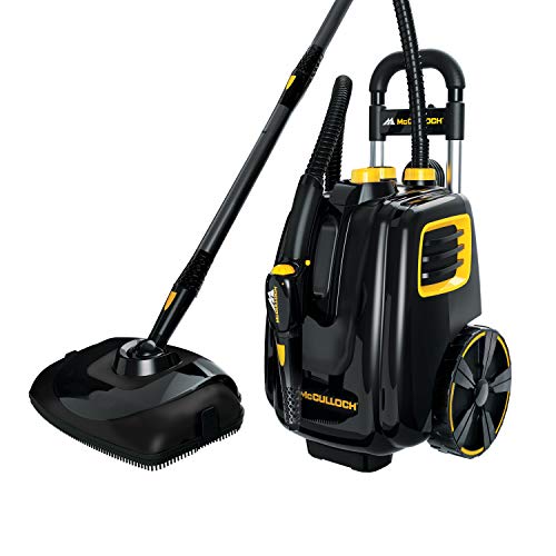McCulloch MC1385 Deluxe Canister Steam Cleaner with 23 Accessories, Chemical-Free Pressurized Cleaning for Most Floors, Counters, Appliances, Windows
