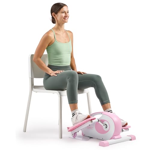 Sunny Health & Fitness Sitting Under Desk Elliptical Exerciser, Portable Pedal Training Machine for Senior Exercise, Peddler for Home Workout