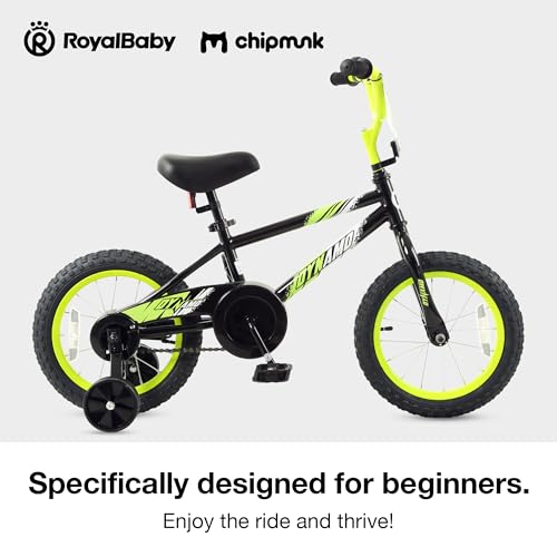 Chipmunk Kids Bike Toddlers 12 14 16 18 Inch Wheel Bicycle Beginners Boys Girls Ages 3-11 Years, Multiple Color Options