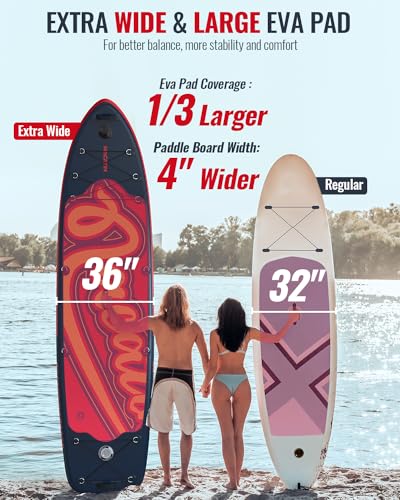 Inflatable Stand Up Paddle Board 12' with Kayak Seat & Dual Paddles &ndash