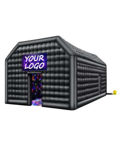 VEVOR Inflatable Nightclub, 26.2 x 19.7 x 13.1 Ft, Blow up Party Tent with Disco Lights & 1100W Blower, Large Inflatable Night Club Tent for Adults