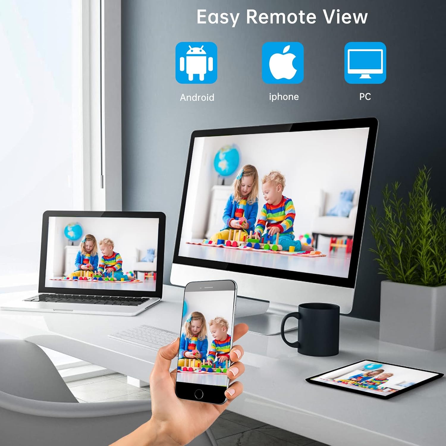 Full HD 1080P Wireless Security Camera System with 1TB Hard Drive