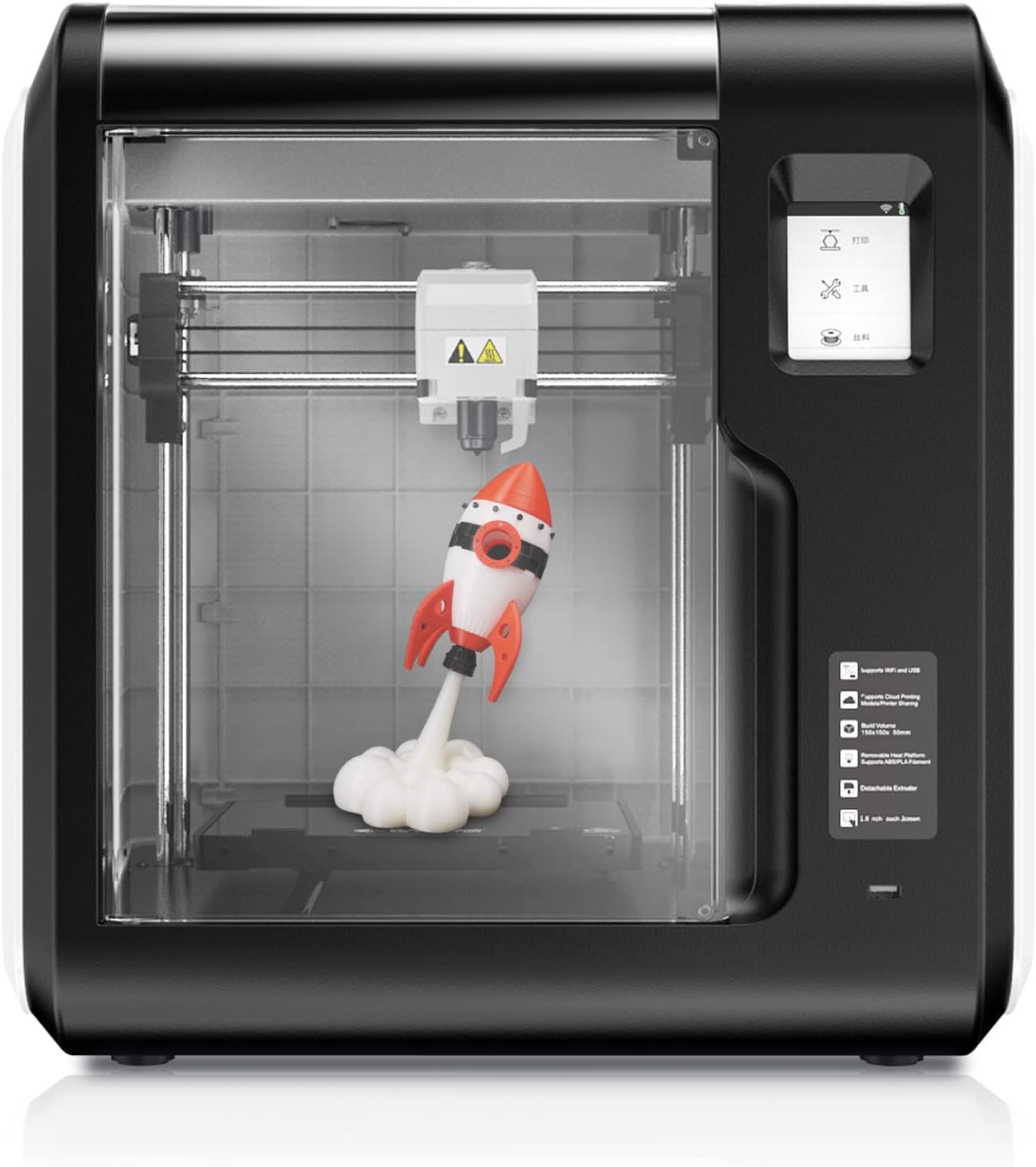 Flashforge Adventurer 3 3D Printer Leveling-Free with Quick Removable Nozzle and Heating Bed, Built-in HD Camera, Wi-Fi Cloud Printing