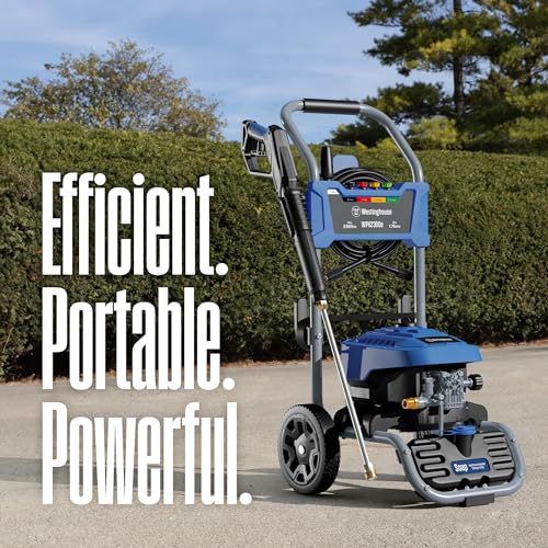 Westinghouse WPX3000e Electric Pressure Washer, 3000 Max PSI and 1.76 Max GPM, Induction Motor, Onboard Soap Tank, Spray Gun and Wand, 5 Nozzle Set