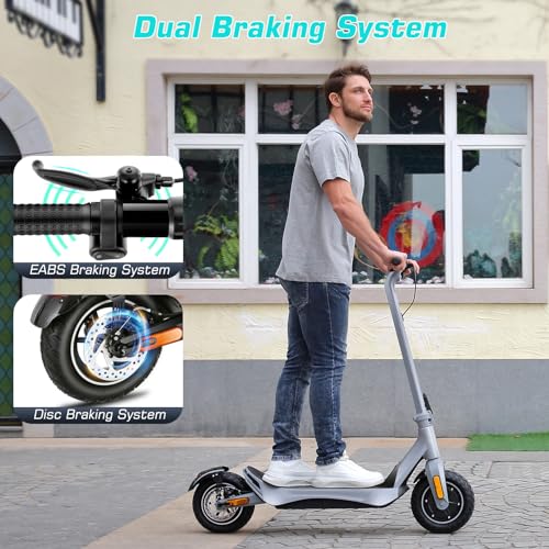 Caroma Electric Scooter Adults, 850W Motor, Max 36 Mph & 30-37 Miles Long Range, 10 Inch Run-Flat Tires