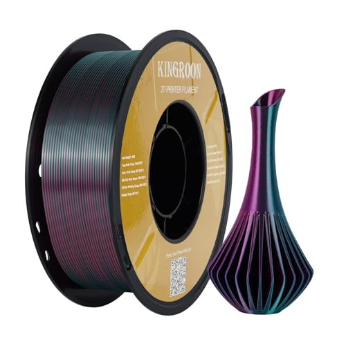Kingroon Silk PLA Bundle 3D Printer Filament, Dimensional Accuracy +/- 0.03 mm, 10 kg Spool(22lbs)