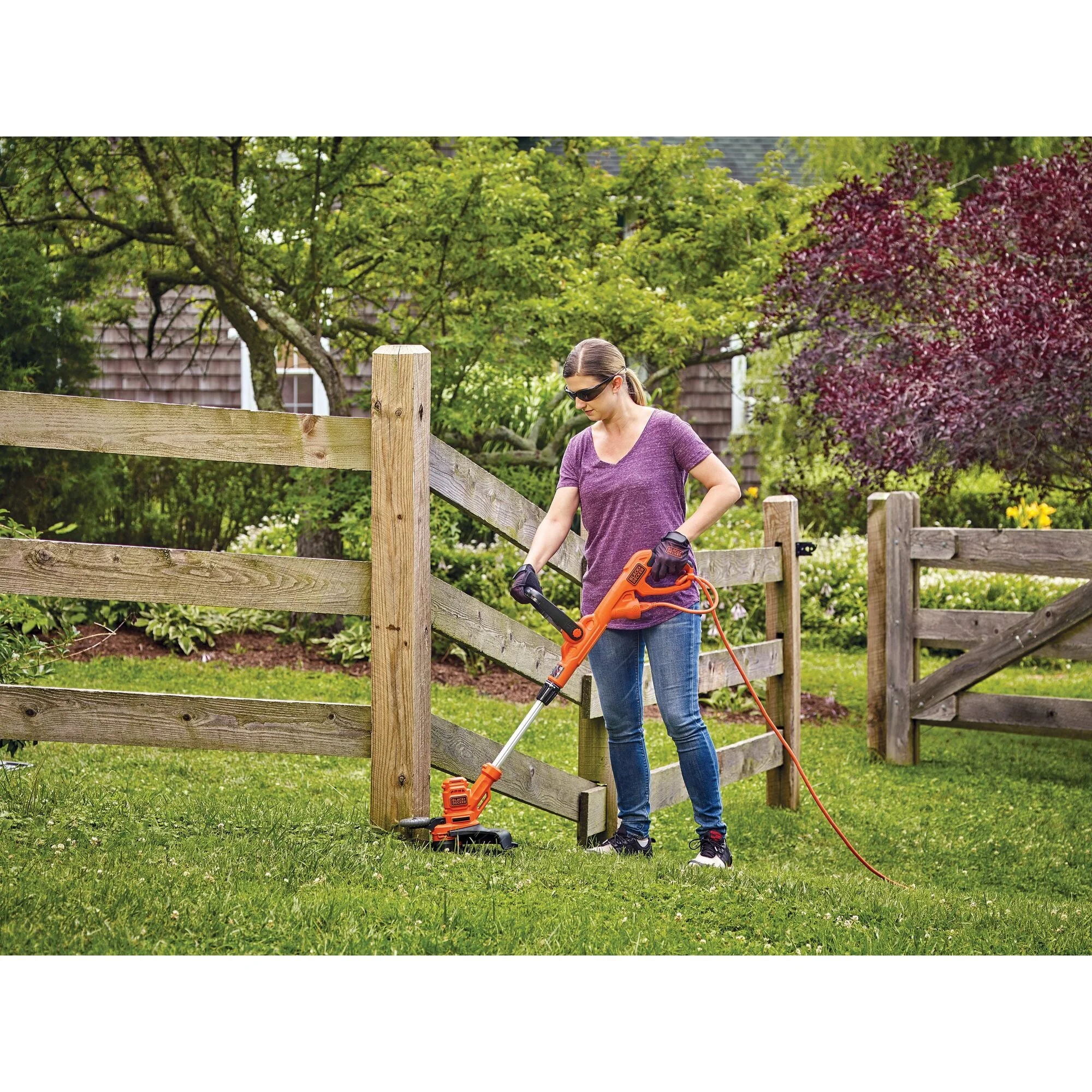 BLACK+DECKER String Trimmer With Auto Feed, Electric, 6.5-Amp, 14-Inch, (BESTA510)