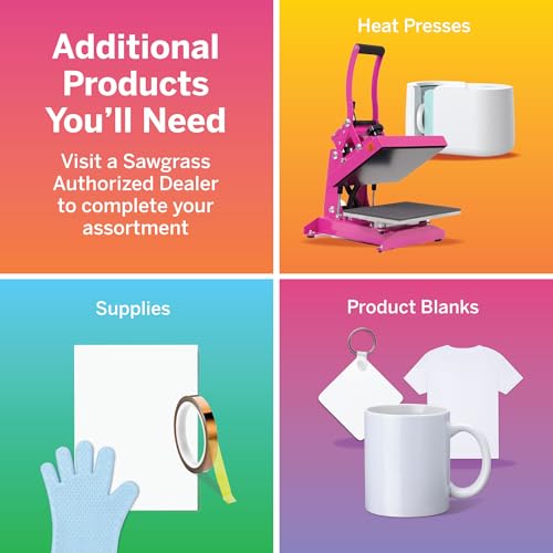 Sawgrass SG500 Sublimation Printer Starter Bundle | Includes Professional Dye-Sublimation Printer